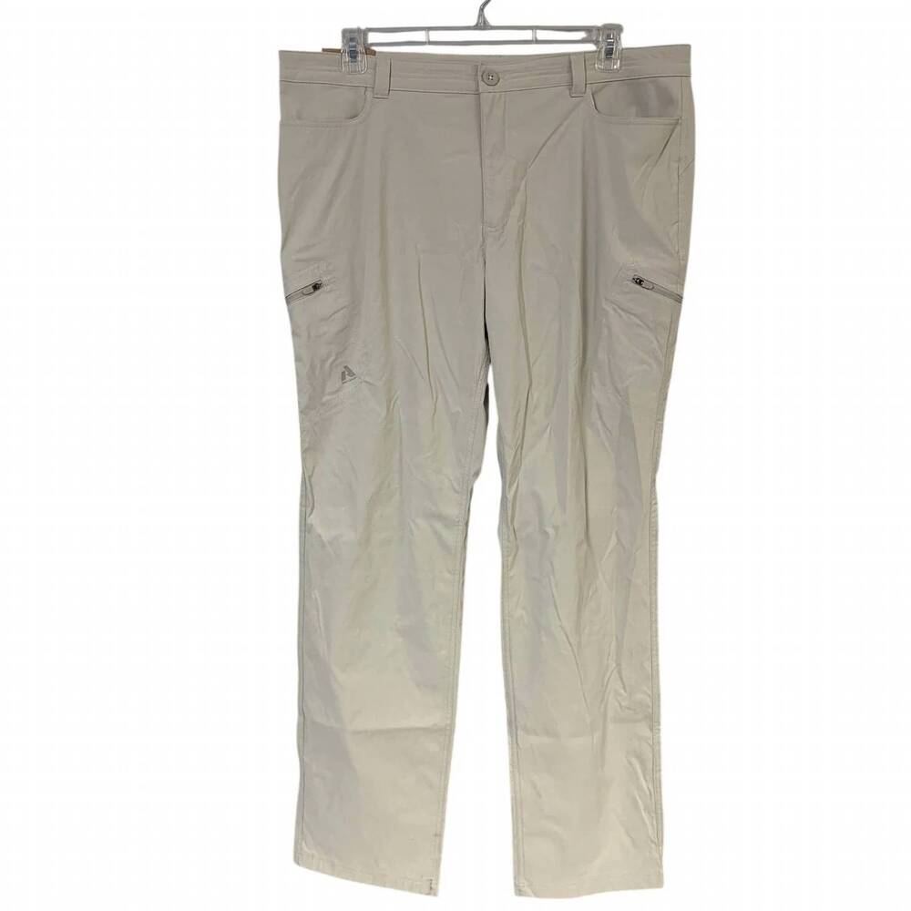 NEW EDDIE BAUER women's outdoor guide mid rise cargo pants in pumice khaki